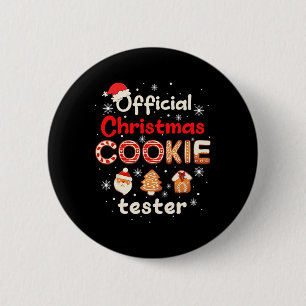 Offizieller Weihnachtsplätzchen Tester Verkoster K Button