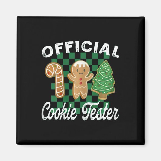 Offizieller Weihnachtsplätzchen Tester Verkoster K Magnet (Vorne)