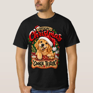 Offizieller Weihnachtsplätzchentester Golden Retri T-Shirt