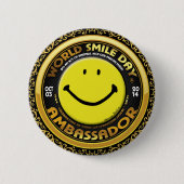 Offizieller Weltlächeln Day® Botschafter 2014 Button (Vorderseite)