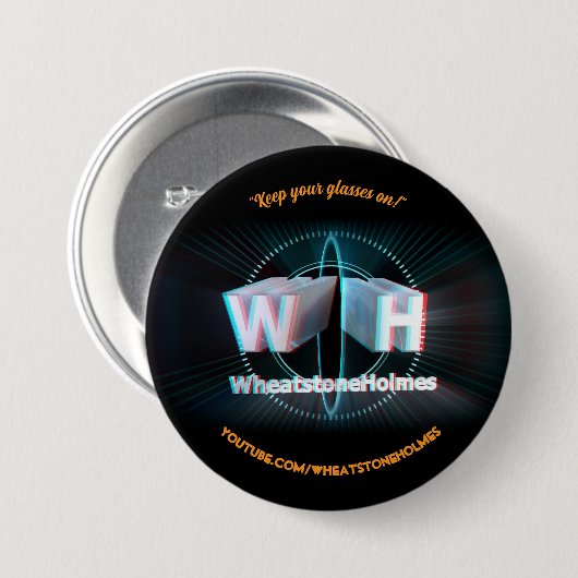 Offizieller WheatstoneHolmes stereoskopisch 3D Button (Vorne & Hinten)