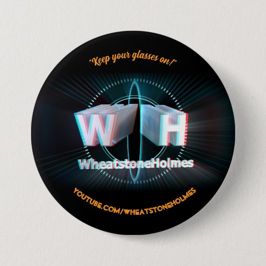Offizieller WheatstoneHolmes stereoskopisch 3D Button (Vorderseite)