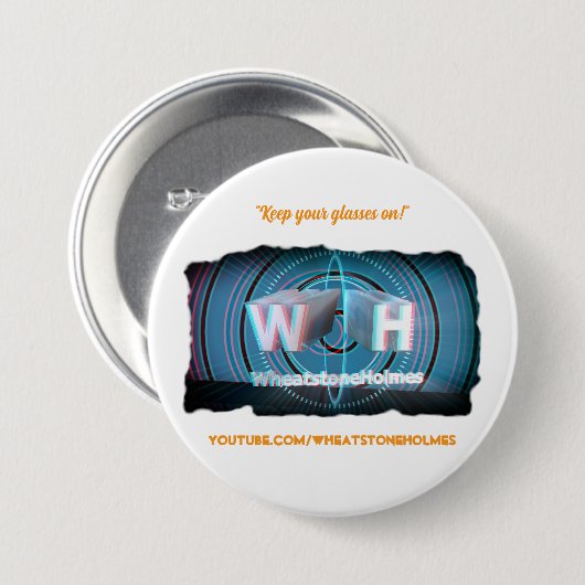 Offizieller WheatstoneHolmes stereoskopisch 3D Button (Vorne & Hinten)