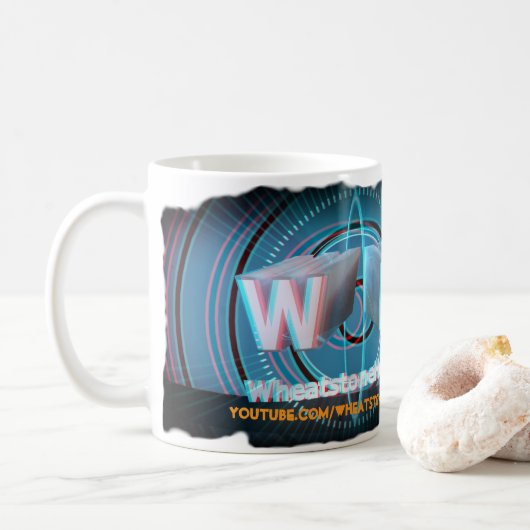 Offizieller WheatstoneHolmes YouTube stereoskopisc Kaffeetasse (Mit Donut)