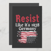 Offizieller Wohnsitz wie 1938 Deutschland Resist Dankeskarte (Vorne/Hinten)