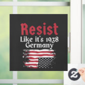 Offizieller Wohnsitz wie 1938 Deutschland Resist Fensteraufkleber (Zuhause)