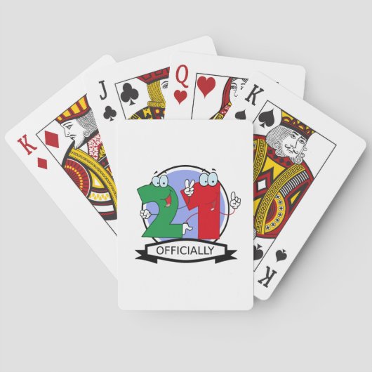 Offizielles 21-Geburtstagslogo Spielkarten (Rückseite)