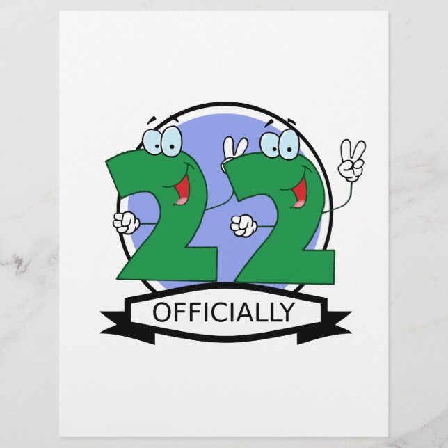 Offizielles 22-Geburtstagslogo (Vorderseite)