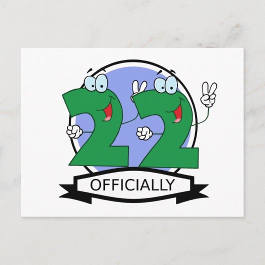 Offizielles 22-Geburtstagslogo Postkarte (Vorderseite)