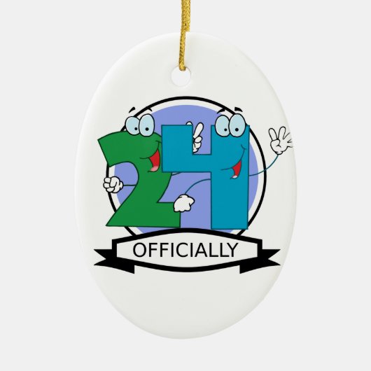 Offizielles 24-Geburtstagslogo Keramikornament (Vorne)
