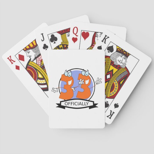 Offizielles 33-Geburtstagslogo Spielkarten (Rückseite)