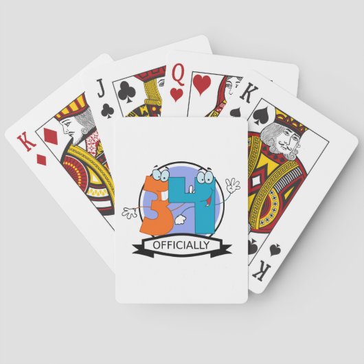 Offizielles 34-Geburtstagslogo Spielkarten (Rückseite)