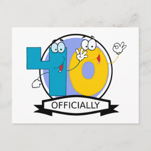 Offizielles 40-Geburtstagslogo Postkarte