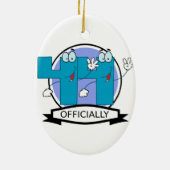 Offizielles 44-Geburtstagslogo Keramik Ornament (Hinten)