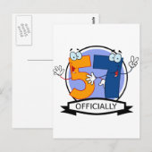 Offizielles 57 Geburtstagslogo Postkarte (Vorne/Hinten)