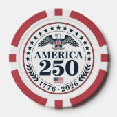 Offizielles Amerika 250. Jubiläums-Gedenksiegel Pokerchips (Vorderseite)