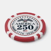 Offizielles Amerika 250. Jubiläums-Gedenksiegel Pokerchips (Einzeln)