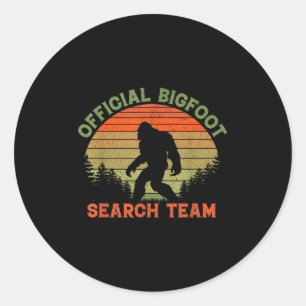Offizielles Bigfoot Search Team, Funny, Jokes, Sar Runder Aufkleber