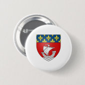 Offizielles Blason Paris Mantel-Wappenkunde-Symbol Button (Vorne & Hinten)