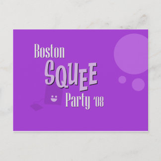 Offizielles Boston Squash Party LILA Postkarte