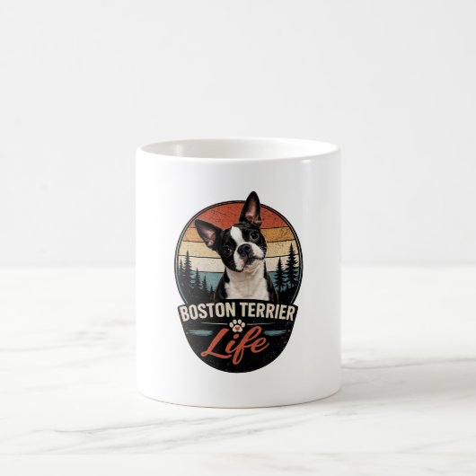 Offizielles Boston Terrier Life Logo Kaffeetasse (Mittel)