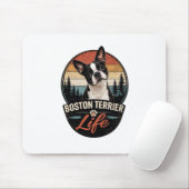 Offizielles Boston Terrier Life Logo Mousepad (Mit Mouse)