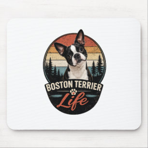Offizielles Boston Terrier Life Logo Mousepad