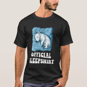 Offizielles Bull Terrier Sleepshirt Süßer Hund Lie T-Shirt