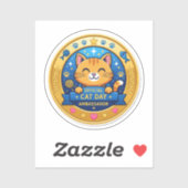 Offizielles Cat Day Abzeichen - Fun Sticker (Blatt)