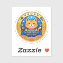 Offizielles Cat Day Abzeichen - Fun Sticker