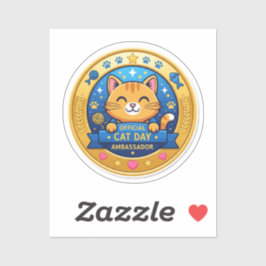 Offizielles Cat Day Abzeichen - Fun Sticker