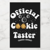Offizielles Cookie Taster Cookie Liebhaber Weihnac Weinetikett (Einzelnes Label)