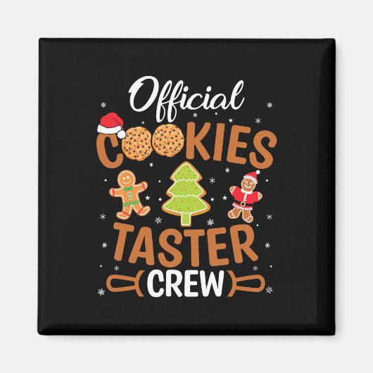 Offizielles Cookie Taster Crew Weihnachtsbacken Bä Magnet (Vorne)