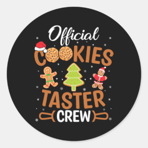 Offizielles Cookie Taster Crew Weihnachtsbacken Bä Runder Aufkleber