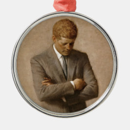 Offizielles das Haus-Porträt John F. Kennedy Silbernes Ornament