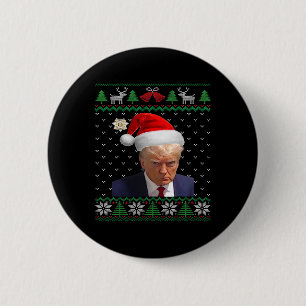 Offizielles Donald Trump-Mug-Shot-Hässliches-Chris Button