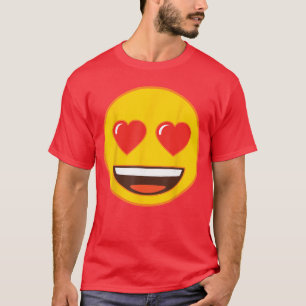 Offizielles Emoji Herz Augen Gelbes Lächeln Gesich T-Shirt