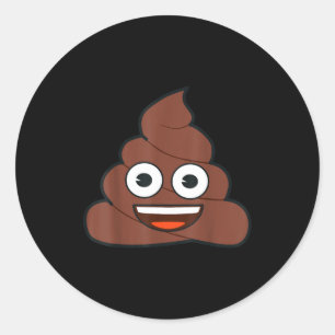 Offizielles Emoji Kacke Glücklich Gelbes Smiley Ge Runder Aufkleber