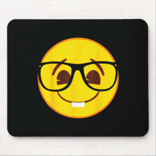 Offizielles Emoji Nerd Gles Gelbes Smiley-Gesicht Mousepad