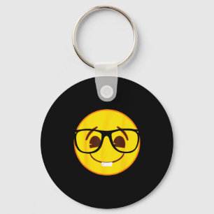 Offizielles Emoji Nerd Gles Gelbes Smiley-Gesicht  Schlüsselanhänger