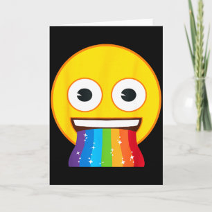 Offizielles Emoji Regenbogen-Mund Gelbes Lächeln G Karte