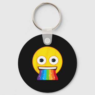 Offizielles Emoji Regenbogen-Mund Gelbes Lächeln G Schlüsselanhänger