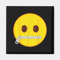 Offizielles Emoji Reißverschluss Mund Gelbes Läche