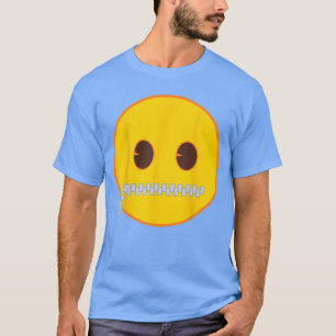 Offizielles Emoji-Reißverschluss-Mund-Gelbes-Smile T-Shirt