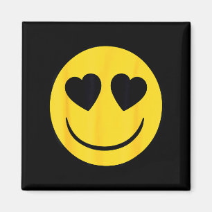 Offizielles Emoji Retro Herz Augen Gelbes Lächeln  Magnet