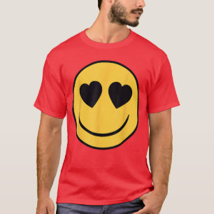 Offizielles Emoji Retro Herz Augen Gelbes Smiley G T-Shirt