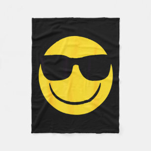 Offizielles Emoji Retro-Sonnenbrille Gelbes Smiley Fleecedecke