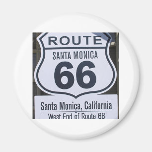 Offizielles Endenzeichen Santa Monica des Weges 66 Magnet