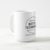Offizielles Flaschentechniker-Neu-Daddy-Überlebens Kaffeetasse (Vorderseite Links)
