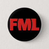 Offizielles FML Abzeichen: FML rot/Schwarzes Button (Vorderseite)